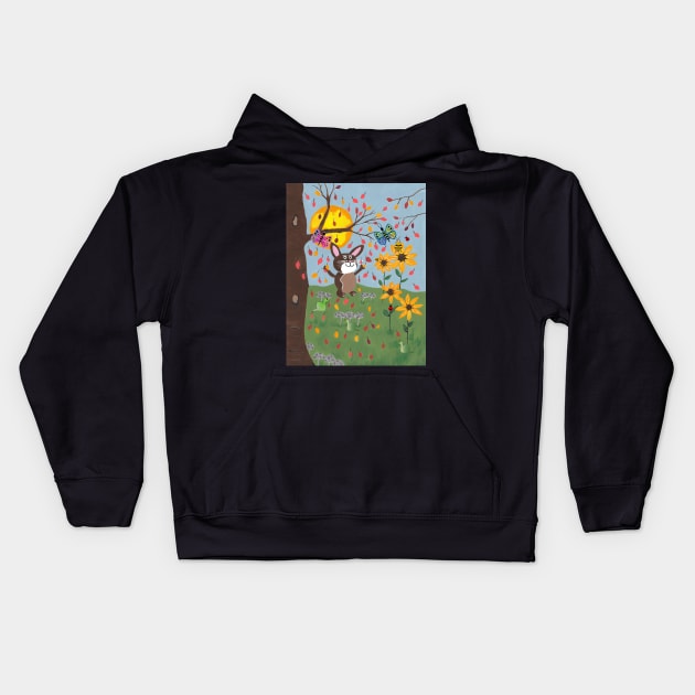 FALL Season Bunny Kids Hoodie by SartorisArt1